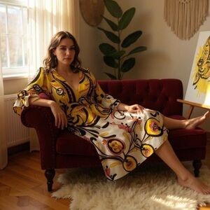 Vintage Betsey Johnson Dress, layered bell sleeves, size 2